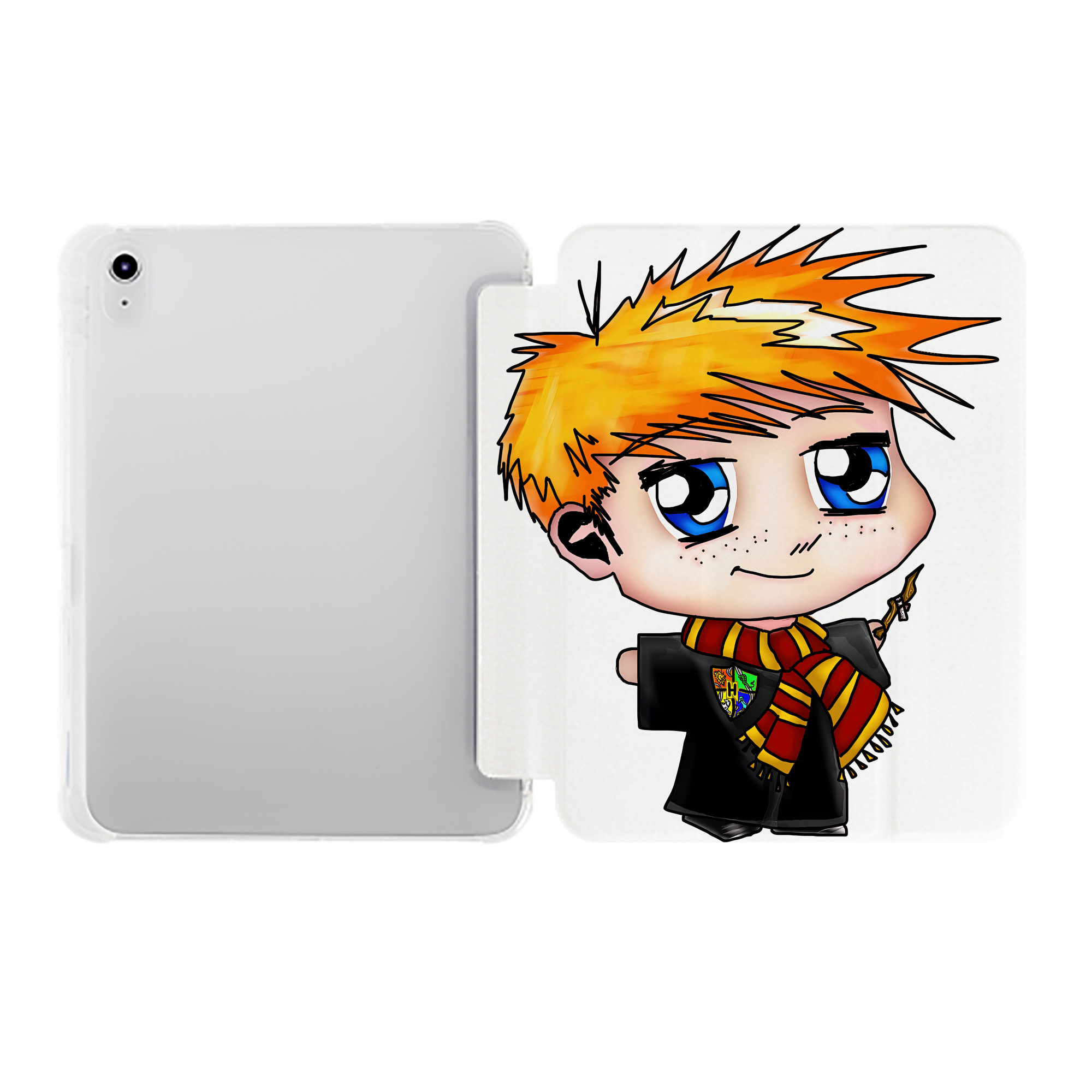 （画像用） Harry Potter ハリー・ポッターシリーズ IPad ケース ペン収納付き 三つ折りスタンド PUレザー×シリコン 対応機種9.5/10.5/10.9インチ